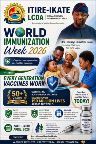 ITIRE-IKATE LCDA CELEBRATE WORLD IMMUNIZATION WEEK